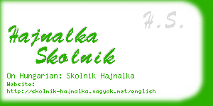 hajnalka skolnik business card